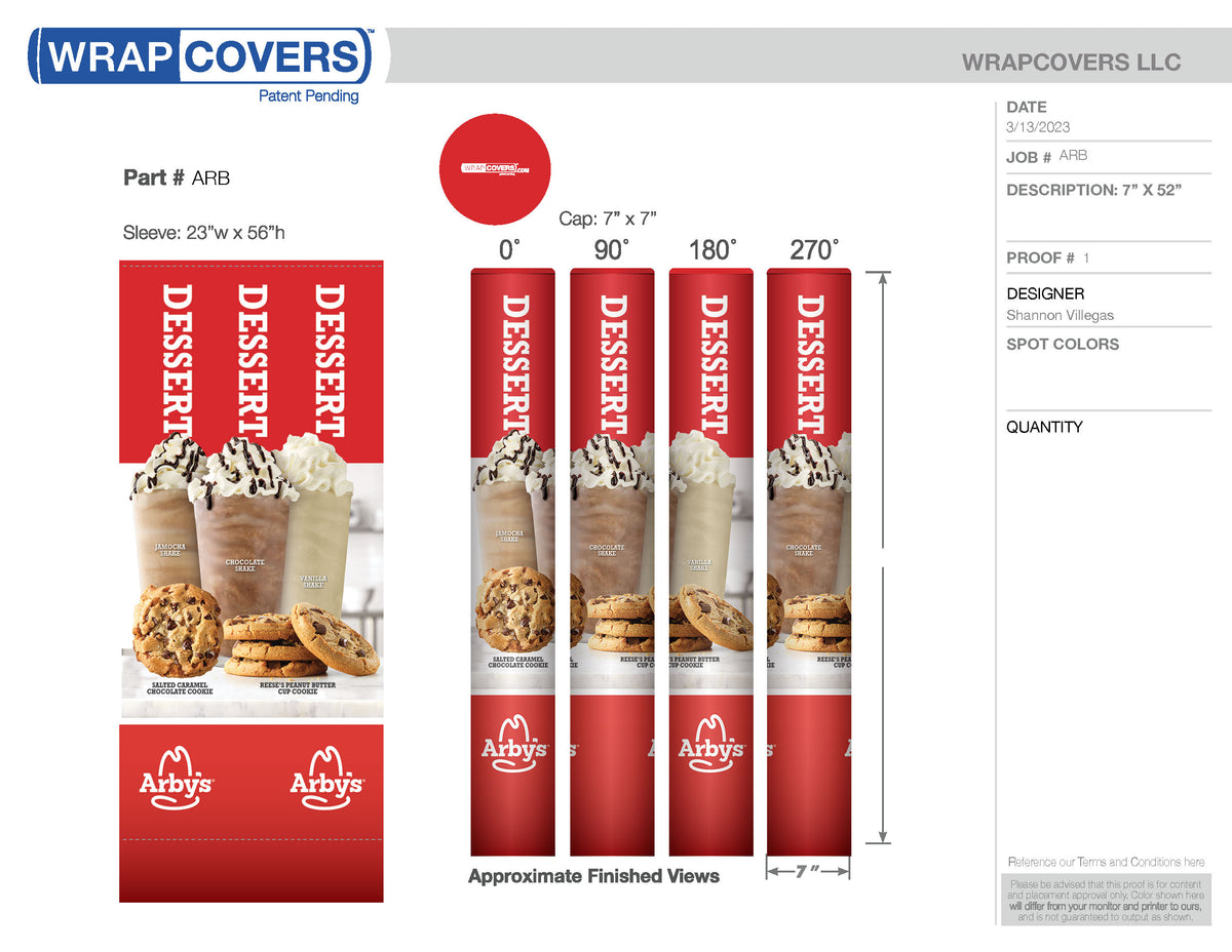 Arby's Desserts ARB005 wrapcovers