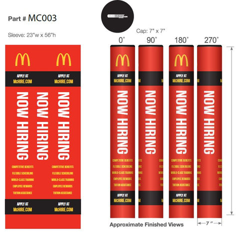 McDonalds Now Hiring Drive Thru Wrapcover (MC003)