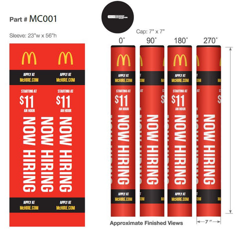 McDonalds Now Hiring Bollard Cover $11.00 per Hour (MC001)