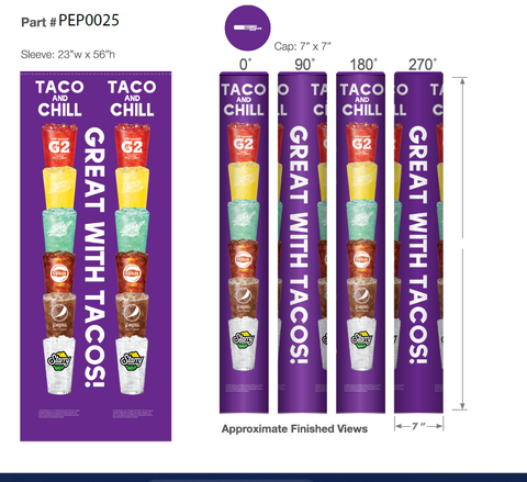 Pepsi/Taco Bell (Taco and Chill Wrapcover with Starry) (PEP0025)